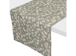 Chemin De Table Enduit 45x150 Cm AMANDIER Vert Sauge