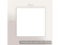 Lot De 2 Torchons De Cuisine éponge 50x50 Cm Coton BING Marron -Herman Miller Magasin linge de table 10567359