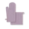 Ensemble Gant Et Manique Unis - Poudre De Lilas