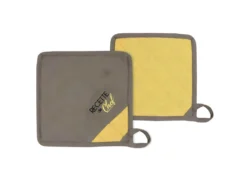 Set De 2 Maniques Assorties Moutarde Taupe