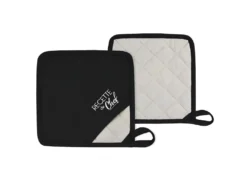 Set De 2 Maniques Assorties Noir Et Lin