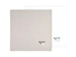 Lot De 2 Serviettes De Table Assorties - Lin Et écru