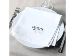 Lot De 2 Serviettes De Table Assorties - Lin Et écru -Herman Miller Magasin linge de table 11192751