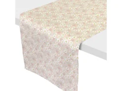 Chemin De Table Enduit 45x150 Cm ASTER Rose Poudré