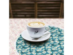 Chemin De Table Enduit 45x150 Cm ASTER Rose Poudré -Herman Miller Magasin linge de table 11203431