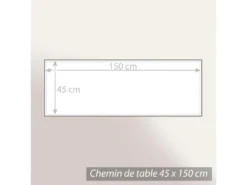 Chemin De Table Enduit 45x150 Cm ASTER Bleu Pétrole -Herman Miller Magasin linge de table 11203455