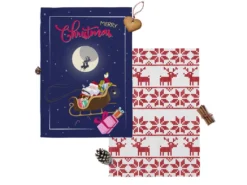 Torchon (2 Pièces) 70x50 Cm Merry Christmas