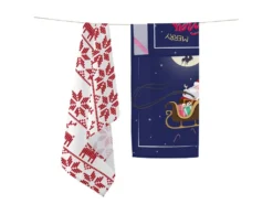 Torchon (2 Pièces) 70x50 Cm Merry Christmas -Herman Miller Magasin linge de table 11261617