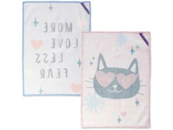 Torchon (2 Pièces) 70x50 Cm Meow Love -Herman Miller Magasin linge de table 11261689