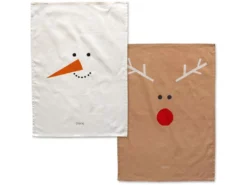 Torchon (2 Pièces) 70x50 Cm Snow Mates