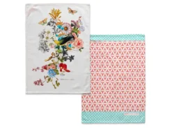 Torchon (2 Pièces) 70x50 Cm Floral Branch