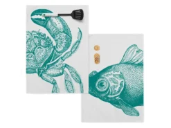 Torchon (2 Pièces) 70x50 Cm Blue Sea