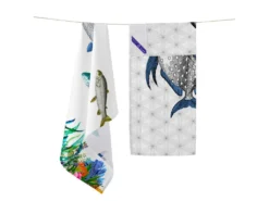 Torchon (2 Pièces) 70x50 Cm Fish -Herman Miller Magasin linge de table 11261947