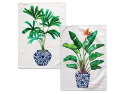 Torchon (2 Pièces) 70x50 Cm Porcelain