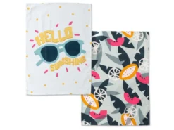 Torchon (2 Pièces) 70x50 Cm Hello Sunshine