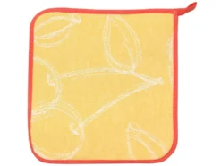 Set De Cuisine 2 Pièces : Gant De Cuisine Et Manique LINE Orange -Herman Miller Magasin linge de table 12198837