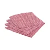 Lot De 4 Serviettes De Table En Coton Rouge Imprimé Olia 40 X 40 Cm
