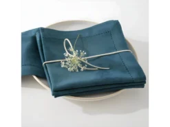 Lot De 4 Serviettes De Table En Coton Bleu Canard 40 X 40 Cm -Herman Miller Magasin linge de table 12557945