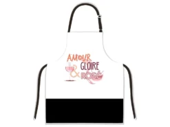 Tablier Amour Gloire Rosé Pour Adulte à Nouer