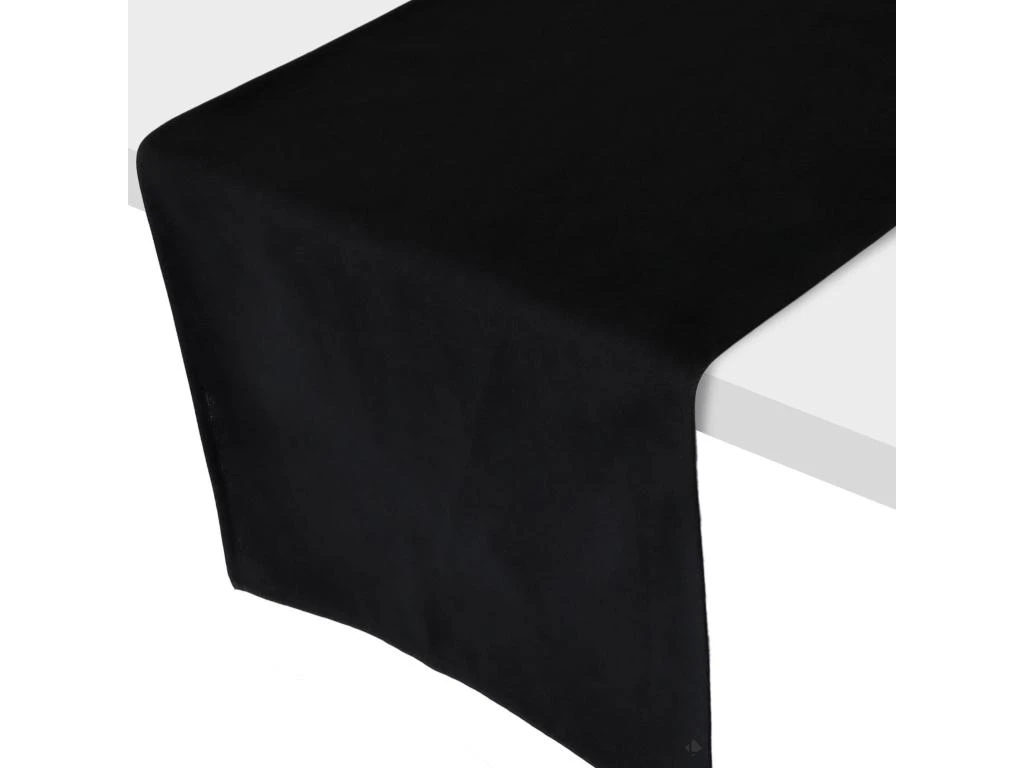 Chemin De Table 45x150 Cm DIABOLO Noir Traitement Teflon 1 Chemin De Table 45x150 Cm DIABOLO Noir Traitement Teflon