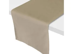 Chemin De Table 45x150 Cm DIABOLO Marron Tourterelle Traitement Teflon