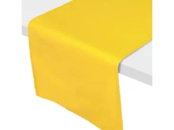 Chemin De Table 45x150 Cm DIABOLO Jaune Curcuma Traitement Teflon