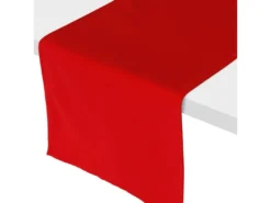 Chemin De Table 45x150 Cm DIABOLO Rouge Tomate Traitement Teflon