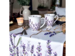 Chemin De Table En Coton Lavande 40 X 150 Cm -Herman Miller Magasin linge de table 12666879