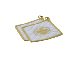 Manique En Coton Citron (Lot De 2)