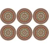 Set De Table Rond Mandala 38 Cm (Lot De 6) Coloré