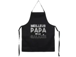 Tablier De Cuisine PATERNO Noir "Meilleur Papa De La Galaxie"