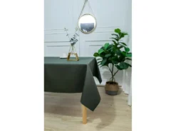 Nappe Antitache Unie Kaki Rectangulaire 145 X 240 Cm