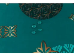 Nappe Anti Tache Rectangulaire "Vickye" 145 X 240 Cm (6 à 10 Couverts) - Couleur: Bleu Paon -Herman Miller Magasin linge de table 13681149