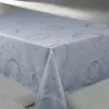 Nappe Anti Tache Rectangulaire "Apollo Effet Métal Silver" 145 X 300 Cm (8 à 12 Couverts) - Couleur: Gris