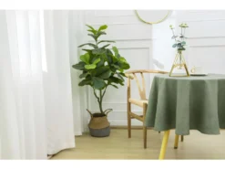 Nappe Antitache Unie Kaki Ronde 160 Cm