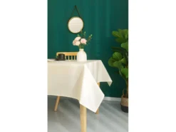 Nappe Enduite Avec Traitement Antitache Ecru Rectangulaire 145 X 240 Cm