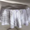 Nappe Antitache Imprimée Géo Ronde 160 Cm - Couleur: Gris