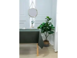 Nappe Enduite Avec Traitement Antitache Kaki Rectangulaire 145 X 240 Cm