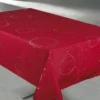 Nappe Anti Tache Rectangulaire "Apollo Effet Métal Silver" 145 X 300 Cm (8 à 12 Couverts) - Couleur: Rouge