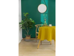 Nappe Anti Tache Unie Moutarde Ronde 160 Cm