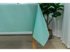 Nappe Enduite Avec Traitement Antitache Menthe Carrée 180 X 180 Cm -Herman Miller Magasin linge de table 13681625