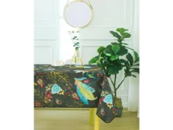 Nappe Anti Tache Rectangulaire "Colibri" 145 X 240 Cm (6 à 10 Couverts) - Couleur: Anthracite