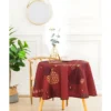 Nappe Anti Tache Ronde "Vickye" 160 Cm (4 à 6 Couverts) - Couleur: Rouge