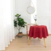 Nappe Antitache Unie Rouge Ronde 160 Cm