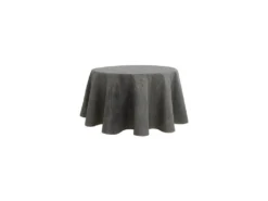 Nappe Antitache Unie Anthracite Ronde 160 Cm -Herman Miller Magasin linge de table 13681885