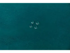 Nappe Anti Tache Unie Bleu Paon Ronde 160 Cm -Herman Miller Magasin linge de table 13681933