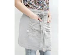 Tablier De Chef "Gaïa" 45 X 80 Cm "Gaze De Coton" - Couleur: Gaïa Nuage