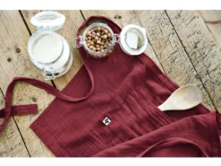 Tablier De Chef "Gaïa" 45 X 80 Cm "Gaze De Coton" - Couleur: Gaïa Lie De Vin -Herman Miller Magasin linge de table 13684253