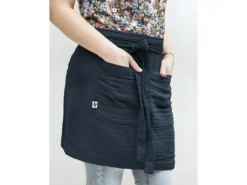 Tablier De Chef "Gaïa" 45 X 80 Cm "Gaze De Coton" - Couleur: Gaïa Minuit