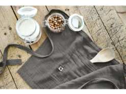 Tablier De Chef "Gaïa" 45 X 80 Cm "Gaze De Coton" - Couleur: Gaïa Granit -Herman Miller Magasin linge de table 13684293